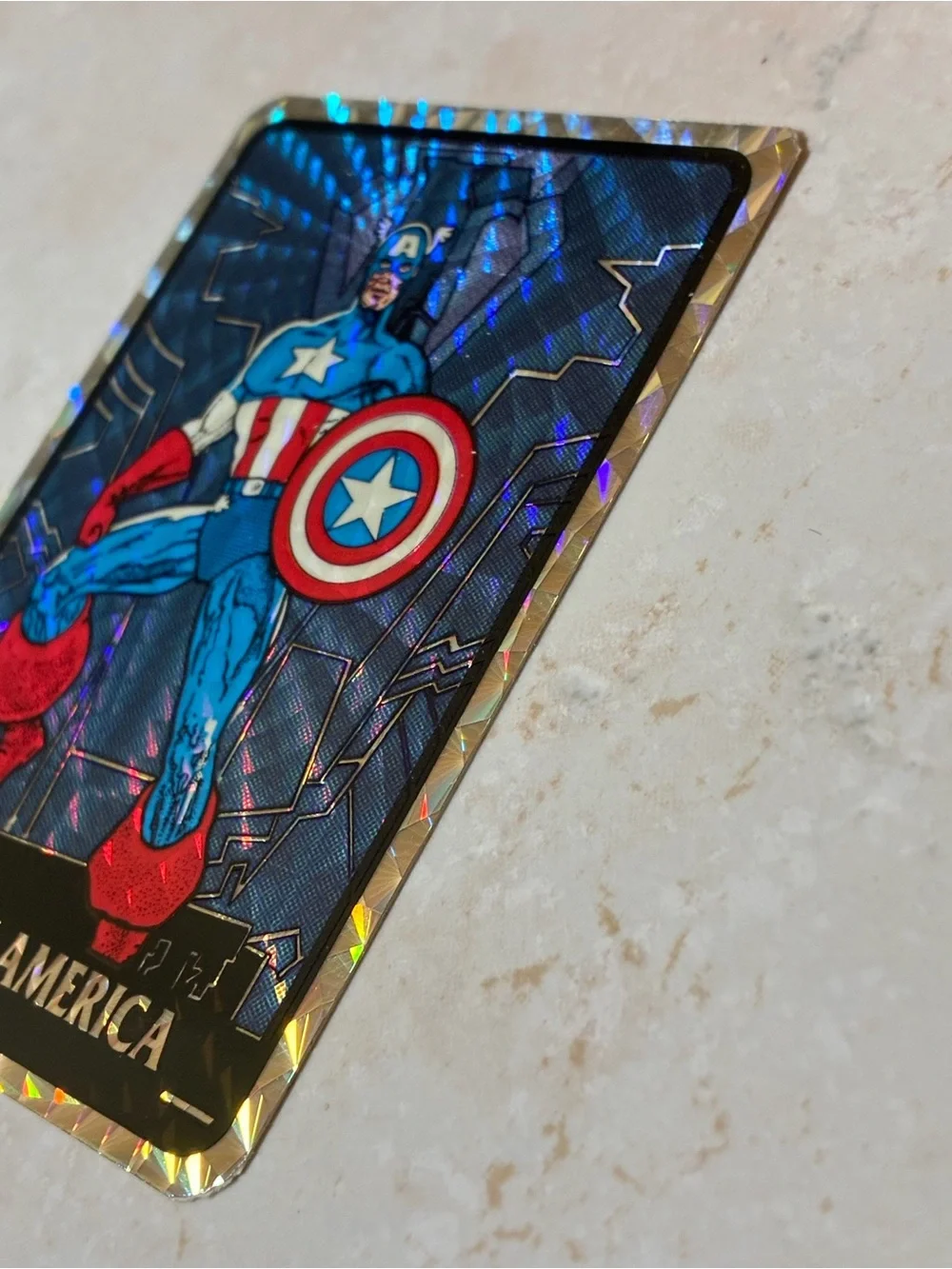 Vintage Captain America Prism Vending Machine Sticker